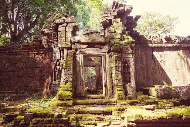 Ruiny starożytnej cywilizacji Khmerów w Angkor w pobliżu Siem Reap w Kambodży