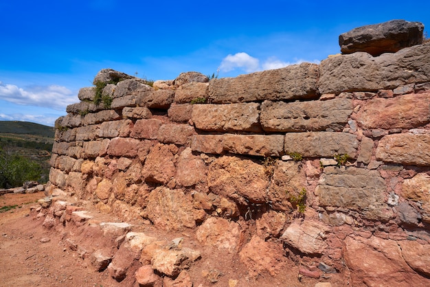Ruiny Torrejon de Gatova od Iberyjczyków w Hiszpanii