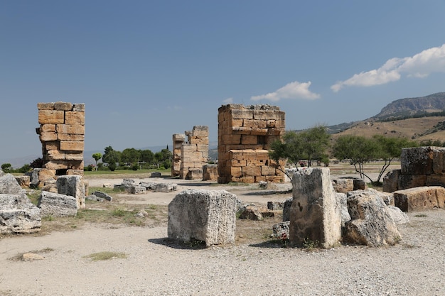 Ruiny W Starożytnym Mieście Hierapolis Turcja