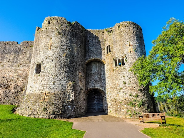 Ruiny zamku HDR Chepstow w Chepstow