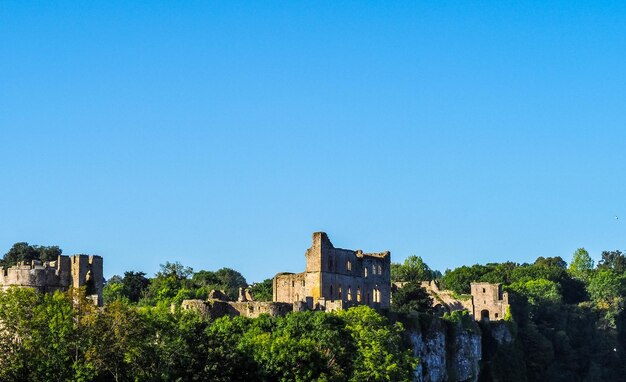 Ruiny zamku HDR Chepstow w Chepstow