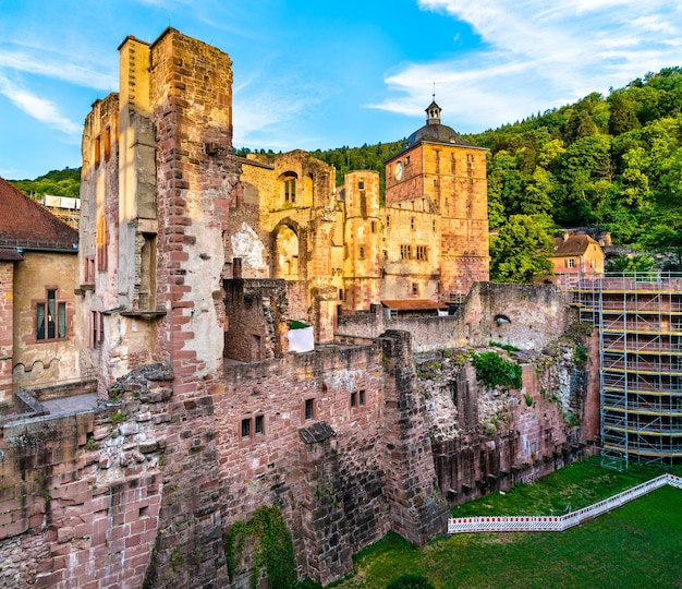 Ruiny zamku w heidelbergu w badenwuerttemberg niemcy