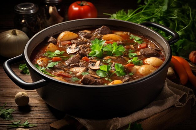 Zdjęcie rustic comfort hearty stew joy savory stews zdjęcia z jedzeniem