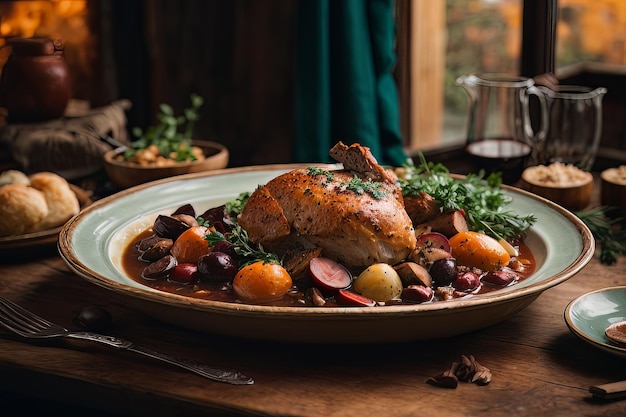 Rustic Elegance Coq au Vin Prezentacja