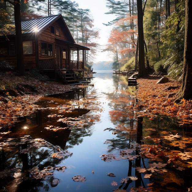 Rustic Retreat jesienne krajobrazy Zdjęcie