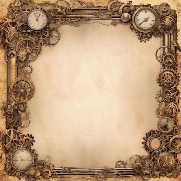 Zdjęcie rustic steampunk scrapbook paper