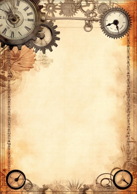 Zdjęcie rustic steampunk scrapbook paper