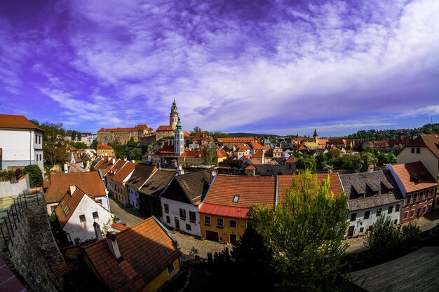 Ryby widoki Cesky Krumlov z zamku Cesky Krumlov Cesky Krumlov Czechy