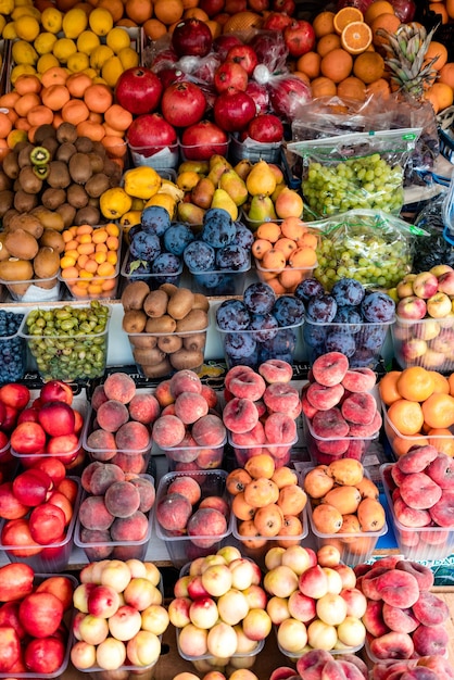 Rynek owoców Koncepcja zdrowej naturalnej żywności