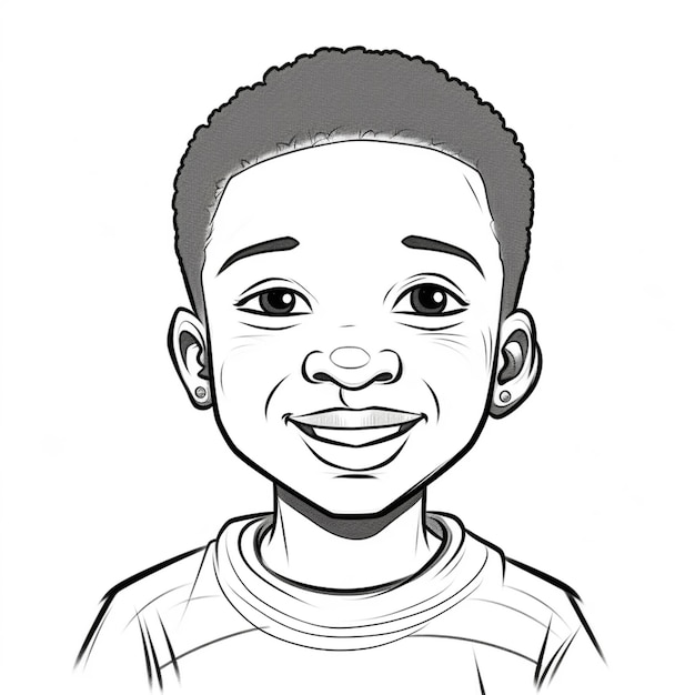 rysunek chłopca z wielkim uśmiechem na twarzy generatywnej ai
