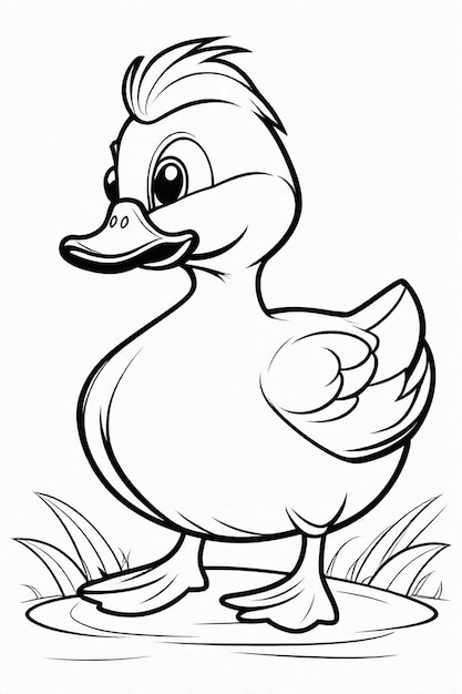 rysunek kaczki ilustracja dla dzieci kolorowanie strona 855