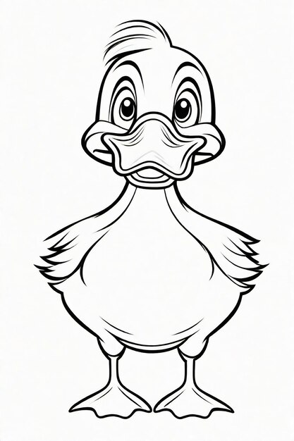 Zdjęcie rysunek kaczki ilustracja dla dzieci kolorowanie strona 855