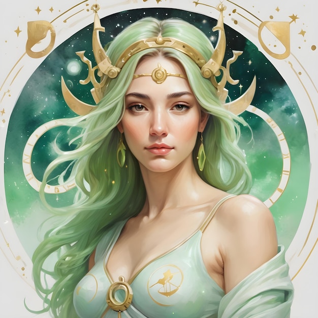 rysunek kobiety Libra znaku zodiaku Libra