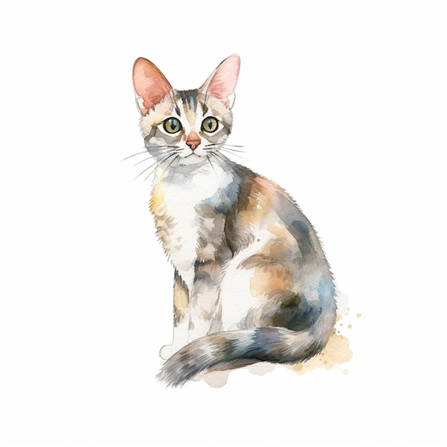 Rysunek kota z żółtym okiem