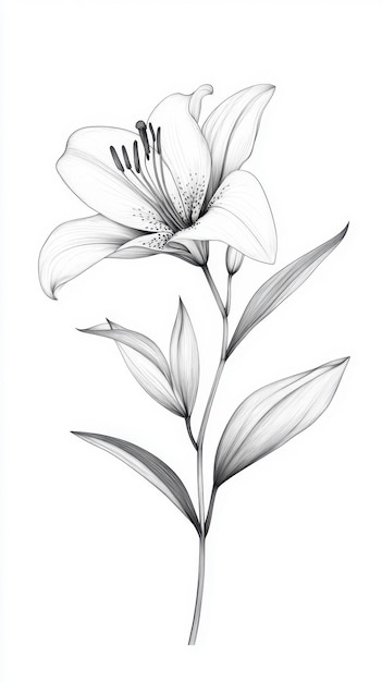 rysunek lilii z napisami lilia doliny