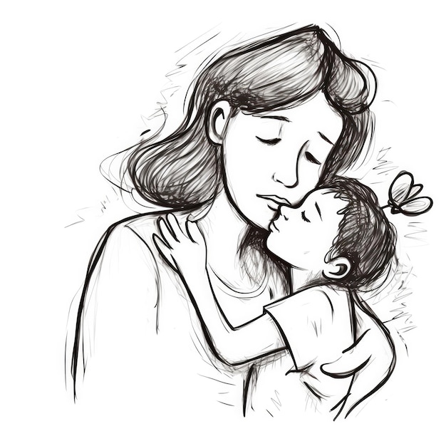 Rysunek matki i jej dziecka