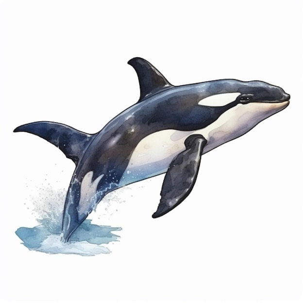 Rysunek orki w wodzie
