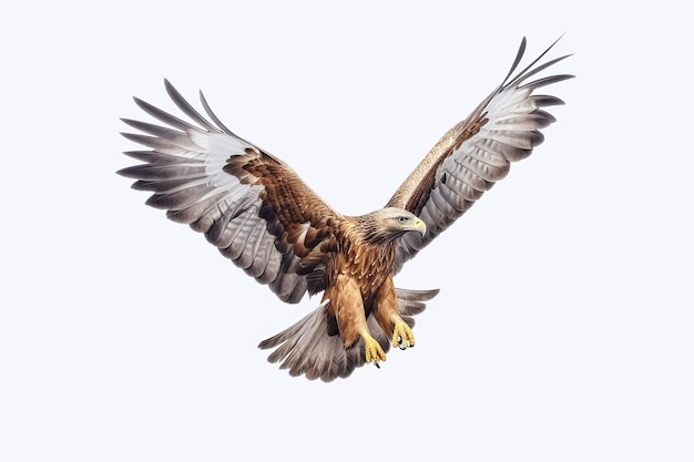 Rysunek orła przedniego z rozpostartymi skrzydłami