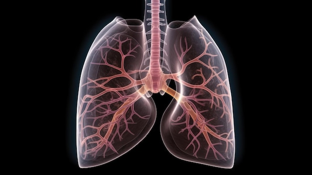 Rysunek płuca ze słowem płuco