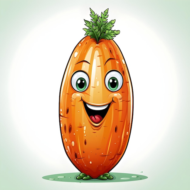 rysunek przedstawiający marchewkę z uśmiechniętą buźką