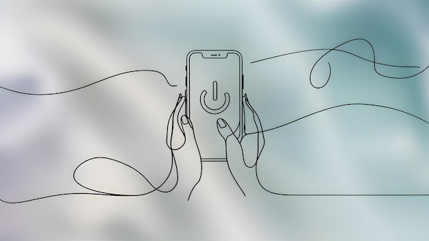 rysunek telefonu z przewodem podłączonym do niego