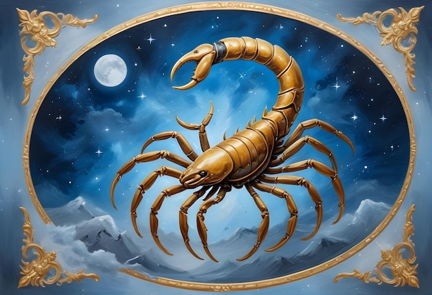 rysunek znaku zodiaku skorpiona