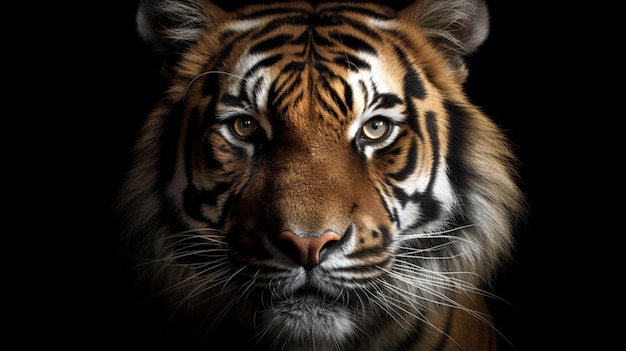 rzadkie podgatunki tygrysa, które zamieszkuje Closeup szczegó?owo portret tygrysa Pi?kna twarz tygrysa