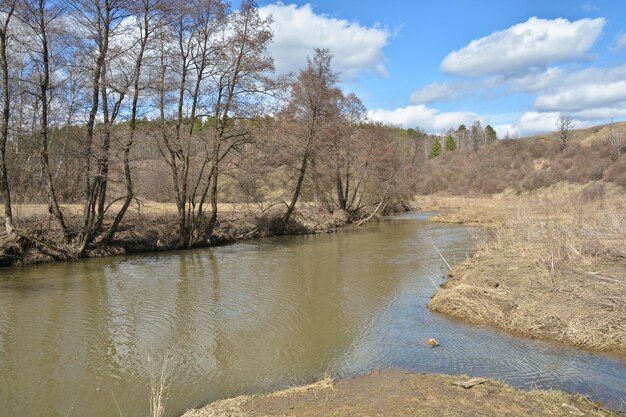 Rzeka wczesną wiosną