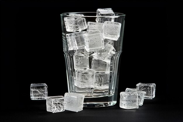 Rzemieślnicze kostki lodu skrupulatnie wykonane ręcznie podkreślają skomplikowane szczegóły i krystalicznie czyste