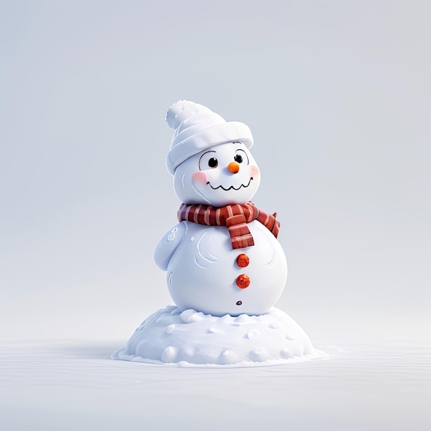 Rzeźba bałwana w śniegu Rodzina bałwanów Bałwan z nosem marchewki Zimowy bałwan Śnieżny dzień
