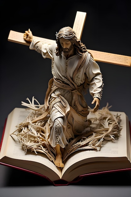 Rzeźba książki Jezusa Chrystusa