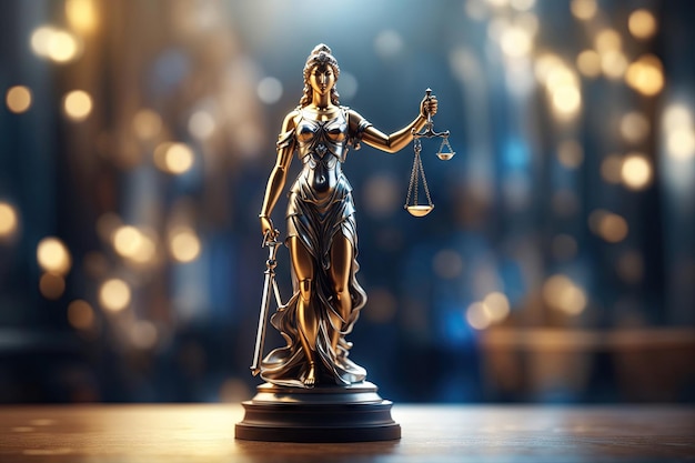 Rzeźba Lady Justice jest ilustracją koncepcyjną justitii, która jest generatywna