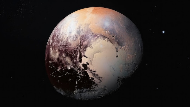 Rzut oka na Wszechświat Sonda na Plutonie Obraz generowany przez sztuczną inteligencję
