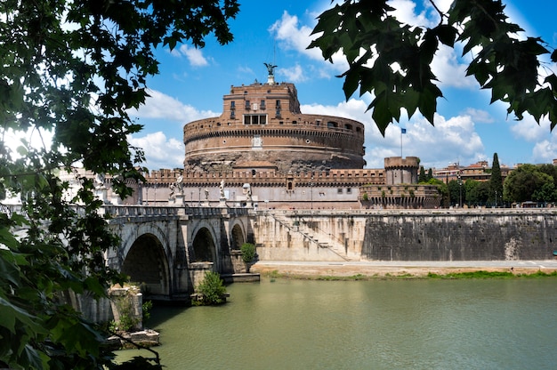 Rzym, Włochy. Castel Sant&#39;Angelo - stara twierdza.