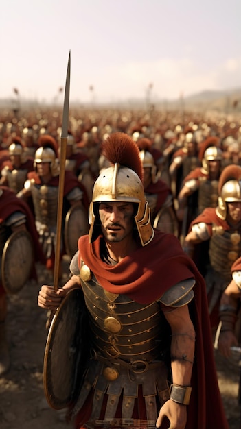 Rzymscy żołnierze w formacji