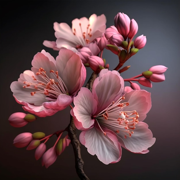 Sakura z kwiatem wiśni
