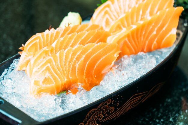 Salmon sashimi