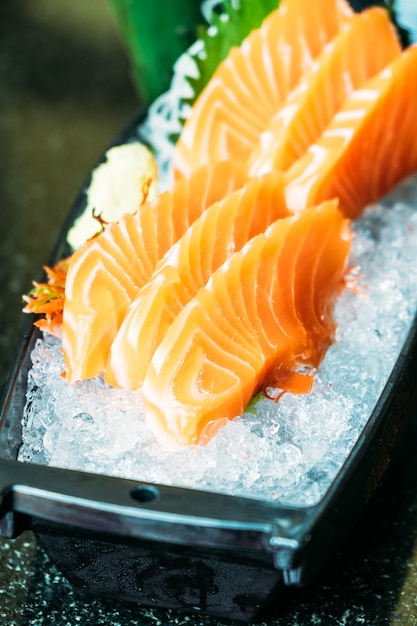 Salmon sashimi