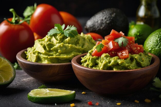 Zdjęcie salsa i guacamole duo