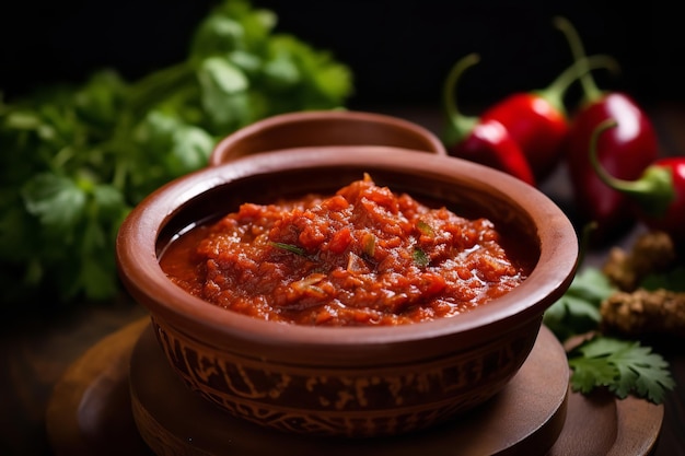 Zdjęcie salsa taquera chili de arbol salsa przepis meksykański