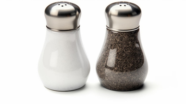 Zdjęcie salt and pepper shakers odizolowane na białym tle