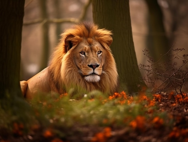 Samiec lwa w naturze