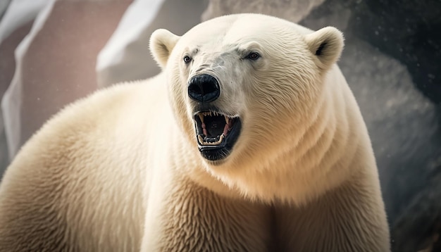 Samiec niedźwiedzia polarnego Ursus maritimus w śniegu