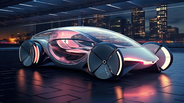 Samochód koncepcyjny przyszłości został zaprojektowany przez firmę firmy.