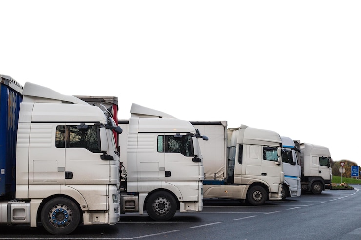 Zdjęcie samochody do transportu logistycznego do dostawy