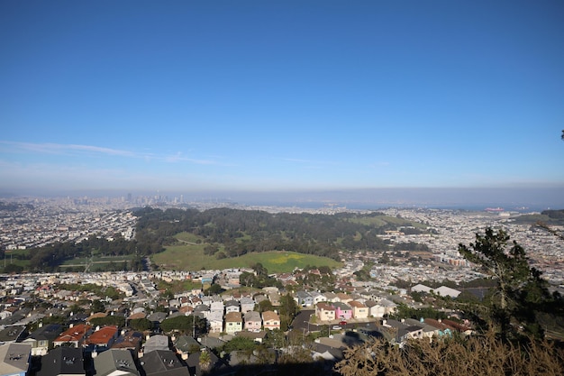 San Francisco i Pacifica z góry San Bruno