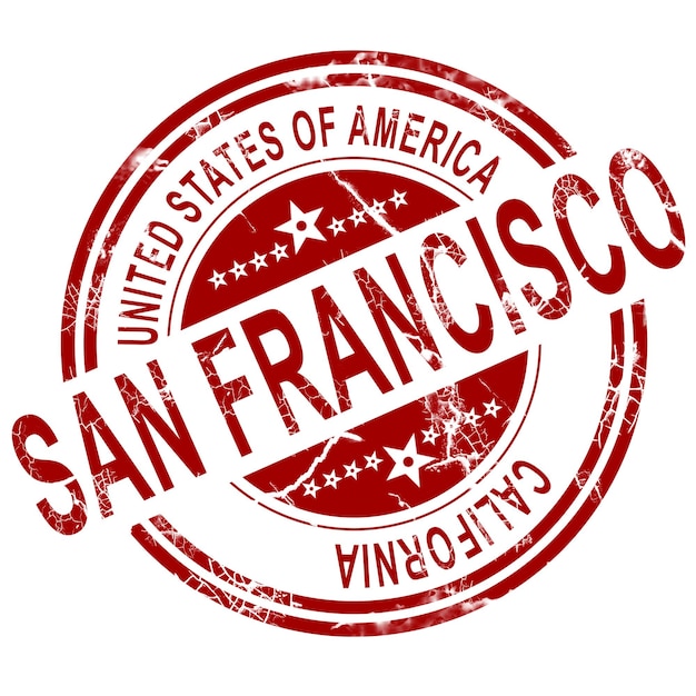 San Francisco z białym tłem