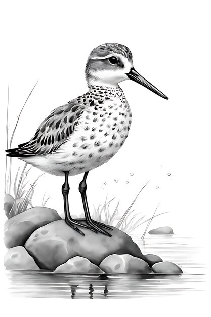 Zdjęcie sandpiper łyżkodzioby