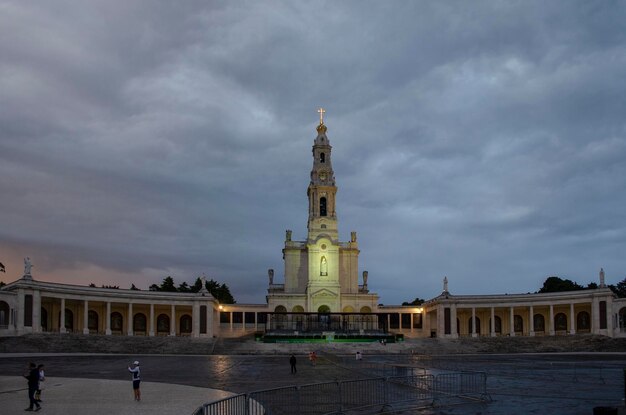 Sanktuarium Fatimskie O Zachodzie Słońca Fatima Portugalia