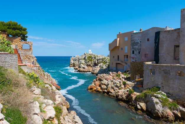 Sant'elia, W Mieście Santa Flavia Na Sycylii. Antyczna Morska Wioska Blisko Palermo